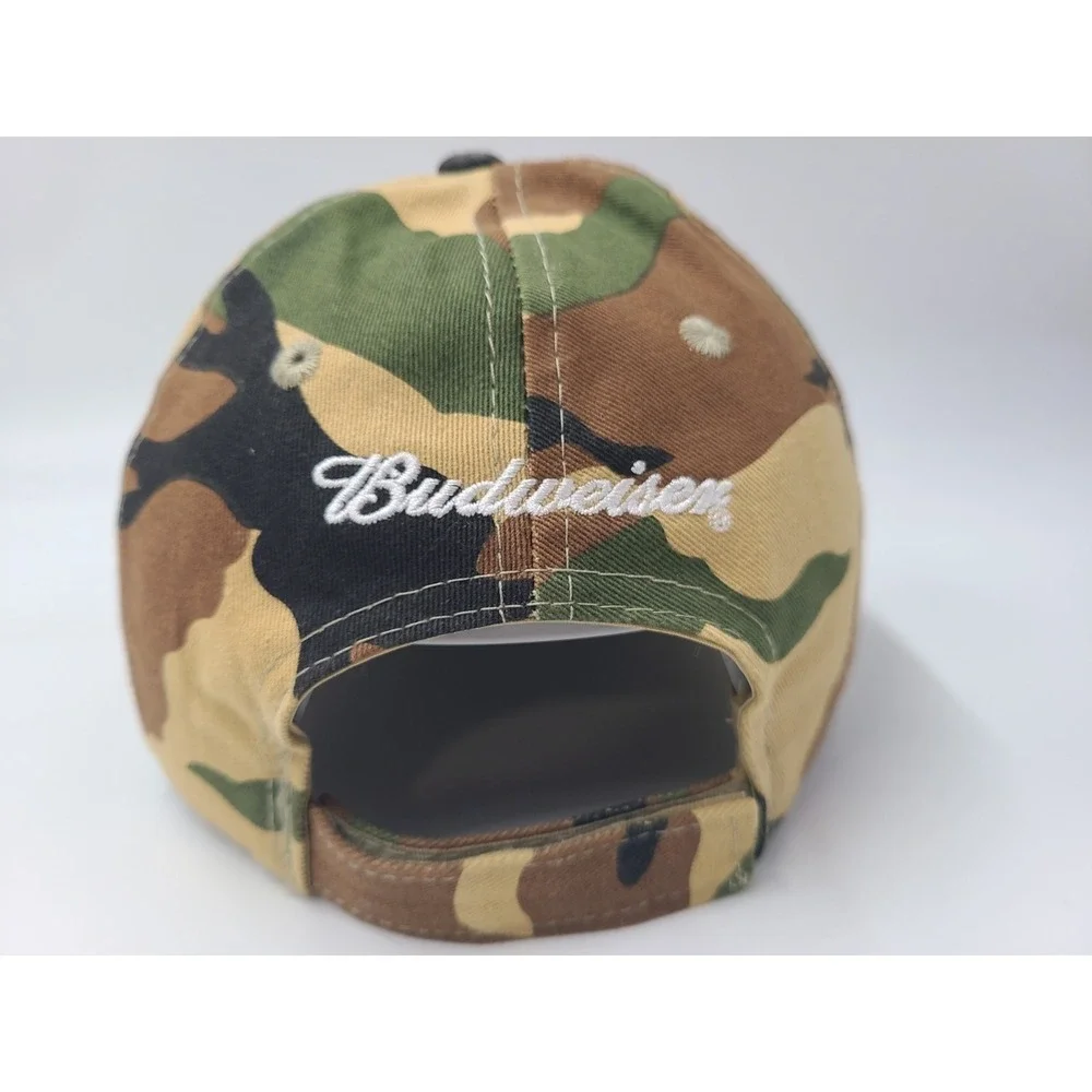 New York Yankees Camo Budweiser Adjustable Hat Cap SGA MLB Baseball‎ Brown Green